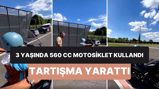 Kenan Sofuoğlu'nun 3 Yaşındaki Oğlu Zayn Sofuoğlu'nu Tek Başına 560 Cc Motosiklete Bindirmesi Tartışma Yarattı