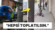 Yaya Kaldırımlarını İşgal Ettiği Söylenen Elektrikli Scooterlarla İlgili Yorum Sosyal Medyada Tartışma Yarattı