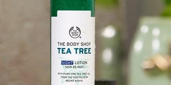 10. The Body Shop Çay Ağacı Akne Lekelerine Karşı Gece Losyonu