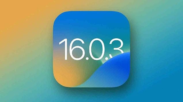 iOS 16.0.3 güncellemesi yeni özellikler sunacak iOS 16.1  öncesinde sistemdeki kritik hataları düzeltmeyi hedefliyor. iOS 16.0.3 güncellemesiyle giderilen hatalar şu şekilde:
