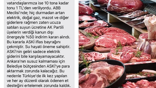 Ankara'da Suya Yüzde 50 İndirim, Et Desteğini Bitirdi...