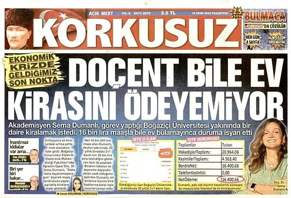 Dün Korkusuz'da yayımlanan bir haberde sosyal medyada bir akademisyenin isyanına yer verildi.