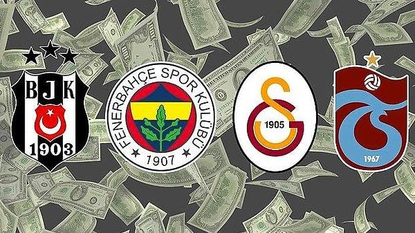 Beşiktaş, Fenerbahçe, Galatasaray ve Trabzonspor’da sadece futbol branşlarının toplam borcu 20,7 milyar liraya ulaştı.