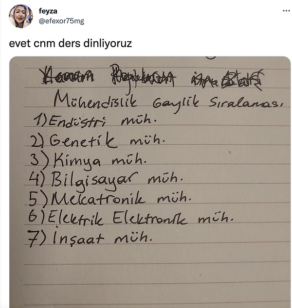 5. Verimli bir ders olmuş.