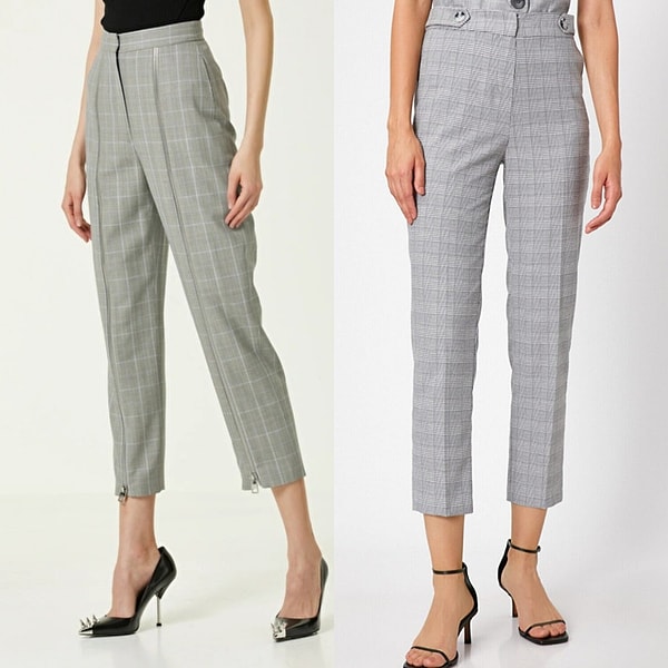 2. Alexander McQueen Gri Ekoseli Pantolon