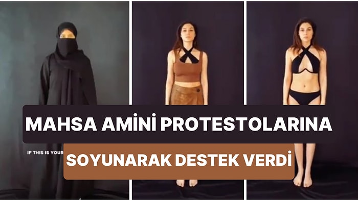 Ahlak Polisi Tarafından Öldürülen Mahsa Amini İçin Düzenlenen Protestolara Destek Vermek İçin Soyundu