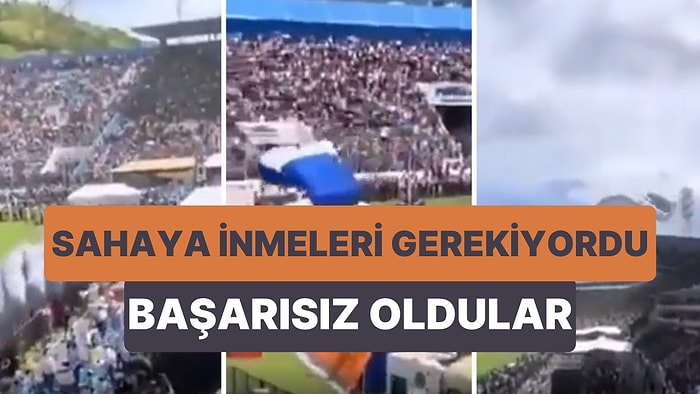 Paraşüt Gösterisi Sırasında Birçok Paraşütçü İnmeleri Gereken Sahayı Tutturamayınca İlginç Görüntüler Çıktı
