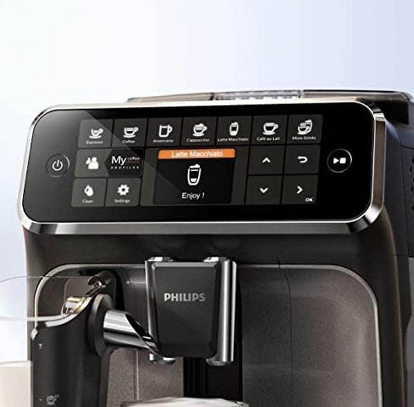 Temizliği de çok kolay! Tam otomatik kahve makinesinin temizliğini cihazın üzerinde yer alan tek tuş ile yapabiliyorsunuz.