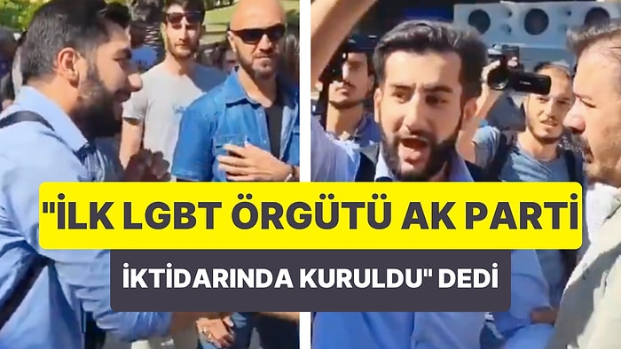 LGBT Karşıtı Basın Açıklaması Yapanlara, 'İlk LGBT Örgütü AK Parti Döneminde Kuruldu' Deyince Ortalık Karıştı