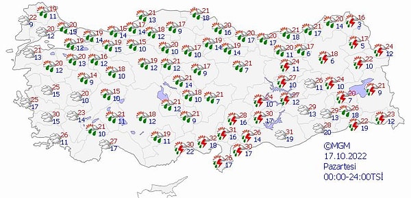 17 Ekim Pazartesi Hava Nasıl?