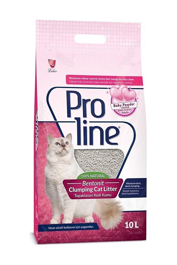 2. Pro Line Doğal Topaklanan Baby Powder Kokulu Kedi Kumu