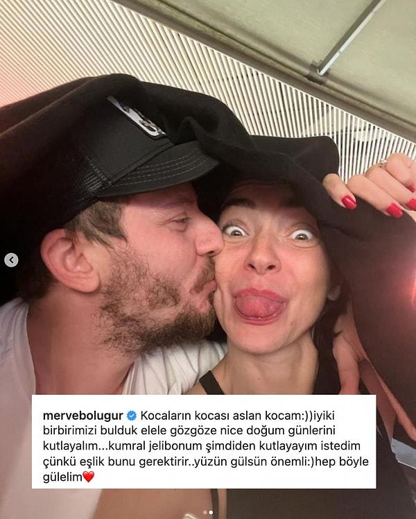 Dün eşi Mert Aydın'ın doğum gününü Instagram hesabından kutlayan Merve Boluğur, bir takipçisinin yorumuna verdiği cevapla dikkat çekti!