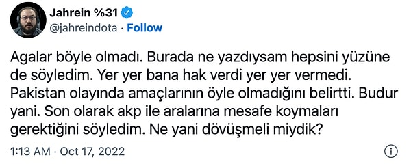 Jahrein daha önce Kafalar hakkında söylediklerinin ise hala arkasında olduğunu belirtti.