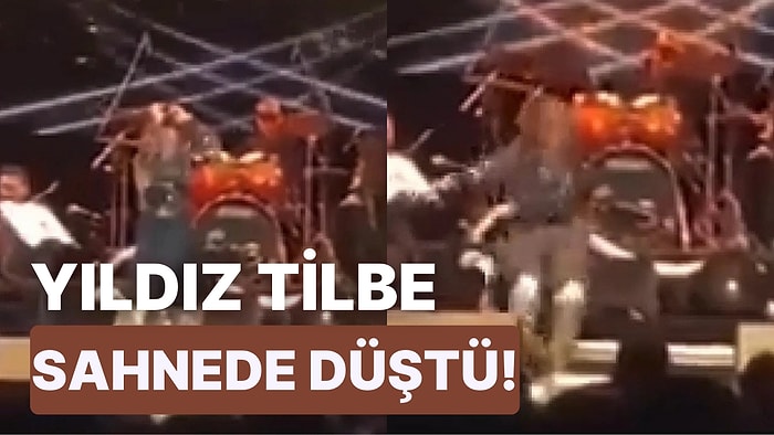 N’aptın Be Abla? Sahnede Üstünü Değiştirmeye Çalışan Yıldız Tilbe’nin Yere Düştüğü Anlar