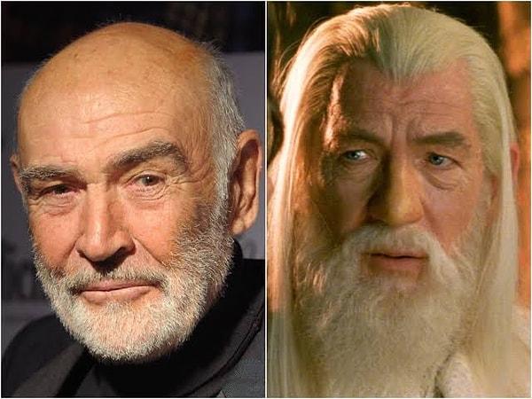 Gandalf rolü ilk Sean Connery'e gitmiş.