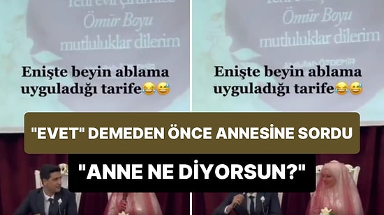 Nikah Kıyıldığı Sırada 'Evet' Demeden Önce Annesinden Onay Alan Damattan Şoke Eden Hareket
