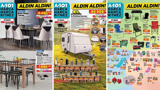 A101'e Bu Sefer de Karavan Geliyor! 27 Ekim 2022 A101 Aldın Aldın Kataloğu