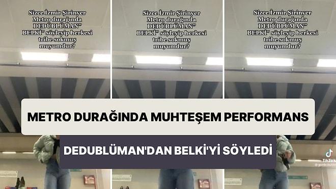İzmir Metrosunun Akustiğinden Faydalanarak Dedublüman'dan 'Belki' Söyleyen Gencin Muhteşem Performansı