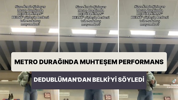 İzmir Metrosunun Akustiğinden Faydalanarak Dedublüman'dan 'Belki' Söyleyen Gencin Muhteşem Performansı