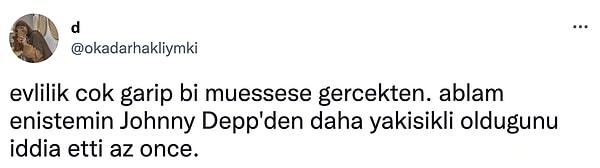 8. Kocam Brad Pitt'ten de yakışıklıdır.