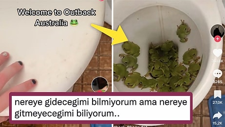 Hoşgeldin Yeni Fobi Bebek! Avustralya'da Klozetten Çıkan Kurbağa Sürüsünü Görünce Tansiyonunuz Düşecek