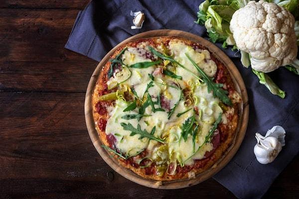 10. Pizzaya hiçbir çocuk hayır diyemez: Karnabaharlı pizza tarifi