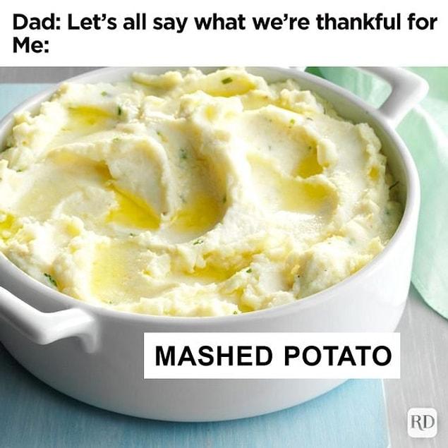 11. Mashed potatoes with a spoon, please