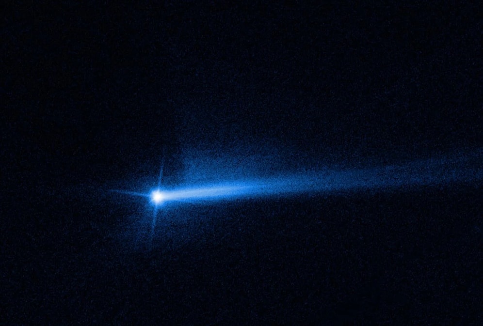 NASA’s Hubble Space Telescope Spots 'Twin Tails' From DART-Asteroid Impact