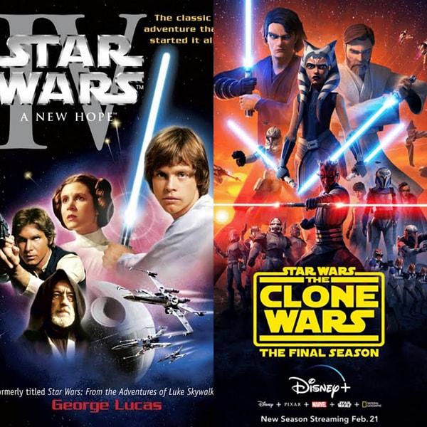 Star Wars / Yıldız Savaşları (1977) - IMDb: 8.6 / Star Wars: The Clone Wars / Star Wars: Klon Savaşları (2008-2020) - IMDb: 8.4