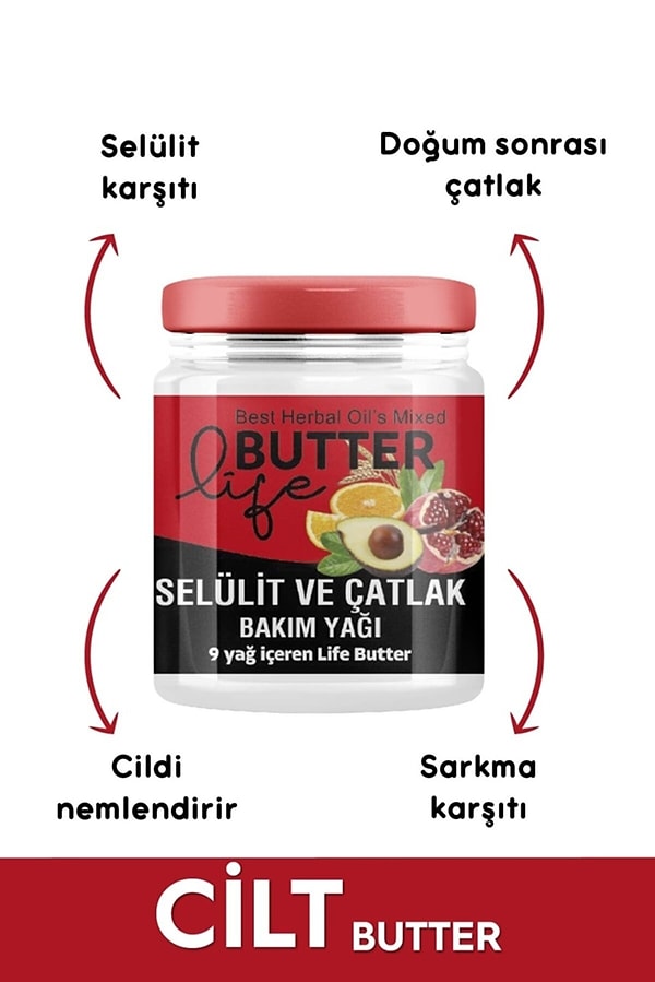 6. Life Butter - Çatlak ve Selülit Karşıtı Jel