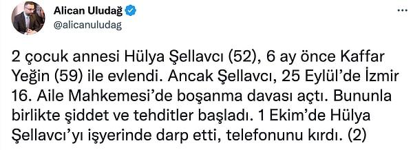 Gazeteci Alican Uludağ, cinayetin ihmaller sonucunda nasıl geldiğini Twitter'dan açıkladı.