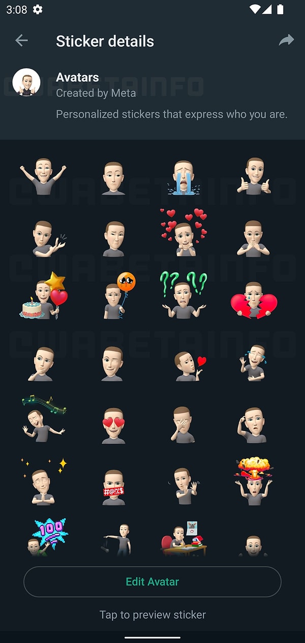 Örneğin emoji veya sticker olarak kendi avatarınızı kullanmak mümkün olacak.