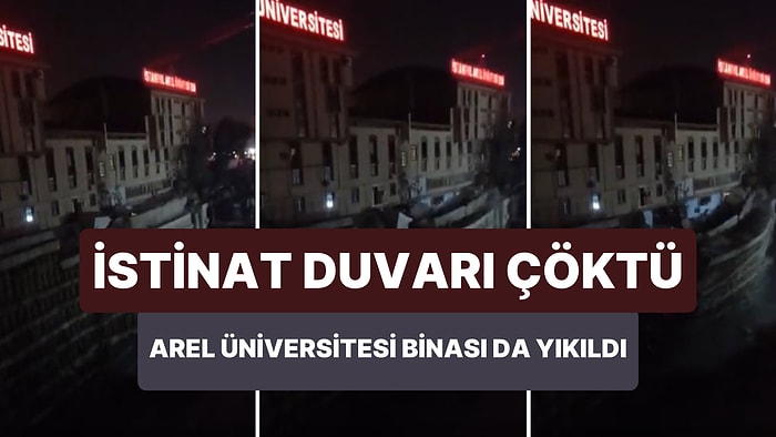 Arel Üniversitesi'nin Yanındaki İstinat Duvarının Çöktüğü Korkunç Anlar
