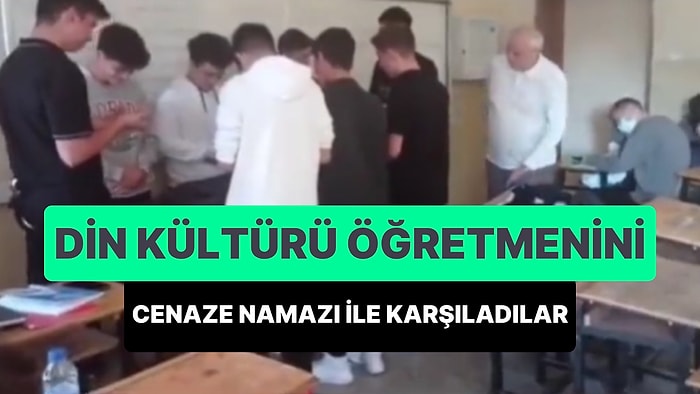 Din Kültürü ve Ahlak Bilgisi Öğretmenini Cenaze Namazı ile Karşılayan Öğrenciler