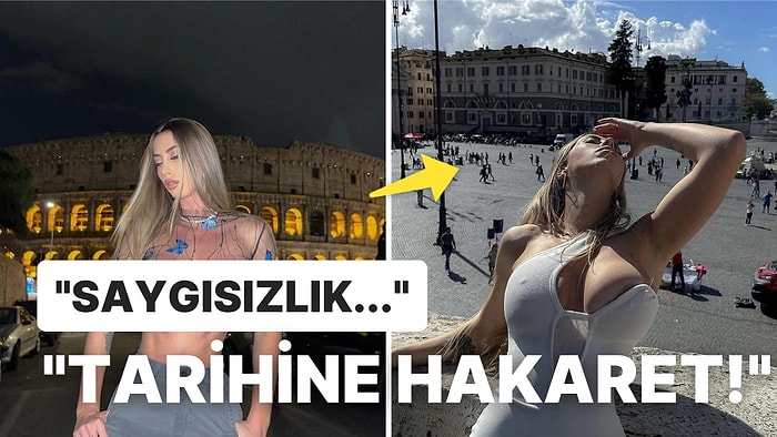 Kiliseye Ait Kolezyum Önünde Fotoğraf Çektiren Ünlü Modelin Pozları Açık Bulununca İtalya İkiye Bölündü