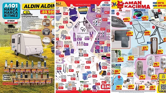 İndirim Günleri Başlıyor! 24 - 30 Ekim Haftasında A101, BİM ve ŞOK Aktüel Ürünler Listesinde Ne Var?