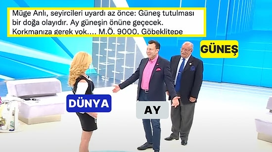 Kaynak Gözlüğü Almış! Müge Anlı'nın Rahmi ve Şevki Hoca ile Güneş Tutulmasını Canlandırdığı Anlar Viral Oldu!