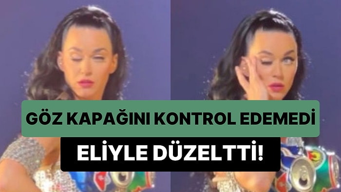 Katy Perry'nin Konserde Göz Kapağını Kontrol Edemediği Anlar Gündem Oldu!