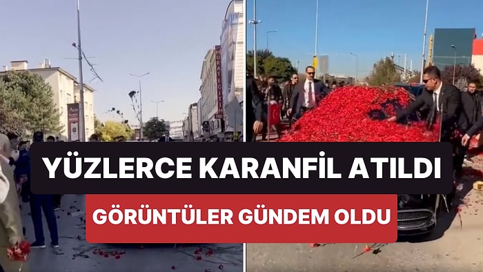 Ankara'da Cumhurbaşkanı Erdoğan'ın Aracının Üzerine Karanfil Atan Vatandaşların Gündem Olan Görüntüleri