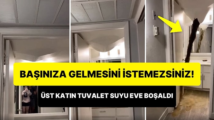Üst Katın Tuvaletinden Sızan Su Tavanda Meme Yaptı: Pisliğin Eve Boşalma Anını Görünce Kahrolacaksınız!