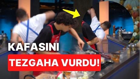 MasterChef Türkiye Yeni Bölümde Korkutan Anlar: Yarışmacı Düşüp Kafasını Tezgaha Vurunca Yürekler Ağza Geldi!