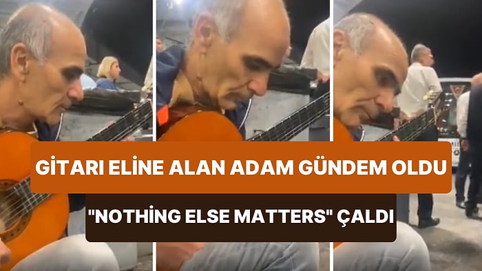 AŞTİ'de Gitarı Eline Alan Adam Metallica'dan 'Nothing Else Matters' Parçasını Çaldı