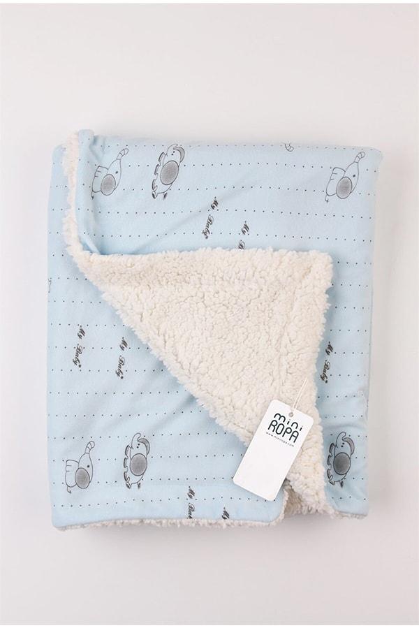 6. Kış için ideal olan çift taraflı welsoft battaniye bebeğinizi sıcacık tutacak...