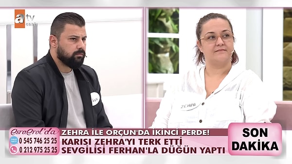 Birçok tartışmanın, kavganın ve hakaretlerin havada uçuştuğu bu olayda Orçun Bey, anlaşmalı boşanmayı kabul ederek yasak aşkıyla nikah kıyacağını söylemişti.