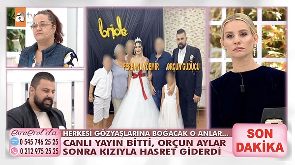 Bu ifadelere sinirlenen Esra Erol, "Hiç utanmıyor musunuz bu cümleleri kurarken? Size yazıklar olsun. Birazcık insanlık, edep ve vicdan... Sizden bir pirinç tanesinden daha küçük bir insanlık taşımanızı isterdim. Bu insan sizin çocuğunuzun annesi."