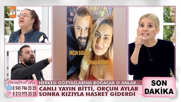 Öfkelenen Erol, "Allah'ınızdan bulun. Çık git. Çıkar mısın stüdyodan. Bu kadar da olmaz biraz insanlık ya. Bu kadar mı ar damarımızı çatladı, bu kadar mı utanmaz olduk ya"  sözleriyle Orçun'u stüdyodan kovdu!