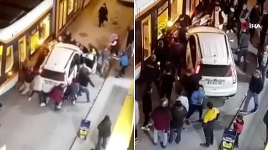 Motosiklet Sürücüsünü Kurtarmak İçin Cipi Kaldırdılar