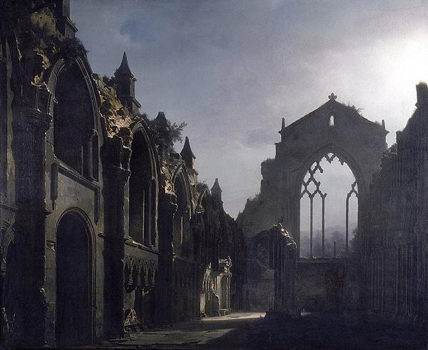 24. 1824: "The Ruins of Holyrood Chapel", Louis Daguerre