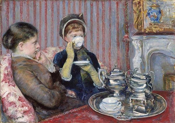 80. 1880: "Tea",  Mary Cassatt