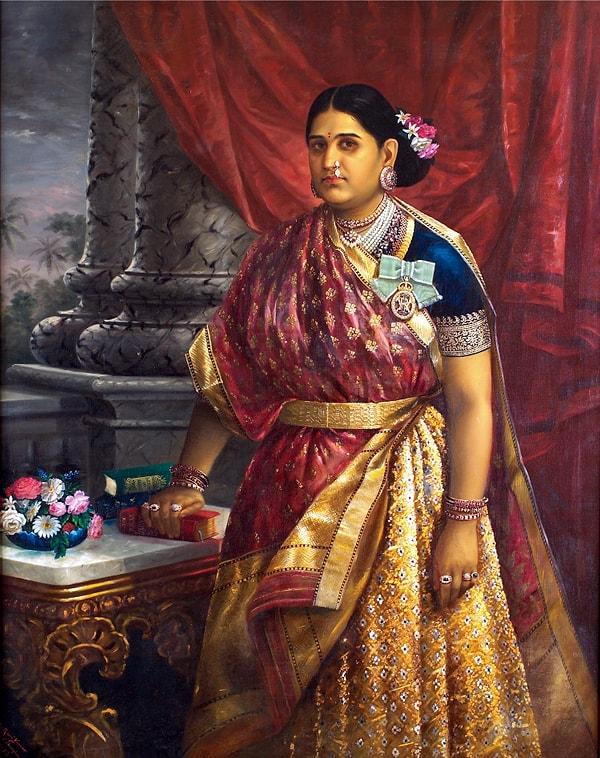 83. 1883: "Maharani Lakshmi Bayi", Raja Ravi Varma